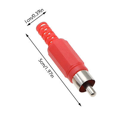 RCA Plastik Erkek Konnektör - Kırmızı - 2