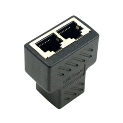 RJ45 1-to-2 Female Splitter Ethernet Connector - 3