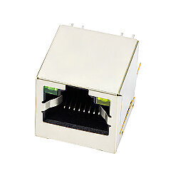 RJ45-5224 8P8C 180° Female Ethernet Connector with LED - PCB Mount