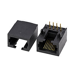 RJ45-5801B 10P8C 90° Female Plastic Ethernet Connector - PCB Type - 2