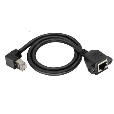 RJ45 Aşağı Açılı Panel Tipi Ethernet Uzatma Kablosu - 50cm - 1