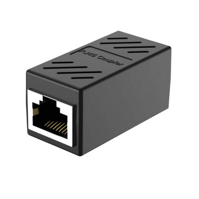 RJ45 Dişi-Dişi Ara Bağlantı Soketi - Siyah - 1