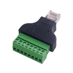 RJ45 Erkek - 8 Pin Vidalı Terminal Dönüştürücü Adaptör - 2
