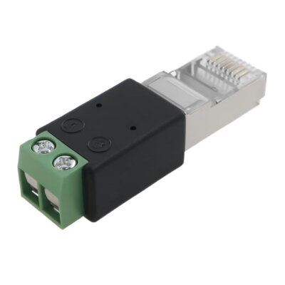 RJ45 Erkek - RS485 2 Pin Vidalı Dönüştürücü A=PIN4 B=PIN5 - 1