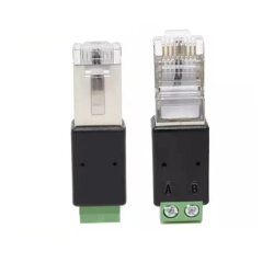 RJ45 Erkek - RS485 2 Pin Vidalı Dönüştürücü A=PIN4 B=PIN5 - 2