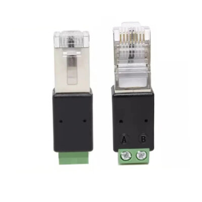 RJ45 Erkek - RS485 2 Pin Vidalı Dönüştürücü A=PIN4 B=PIN5 - 2