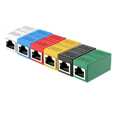 RJ45 Female-to-Female Interconnect Connector - Red - 3