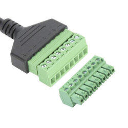 RJ45 Male - 8 Pin Screw Terminal Converter Cable - 30cm - 2