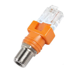 RJ45 Male to F Female Converter Connector