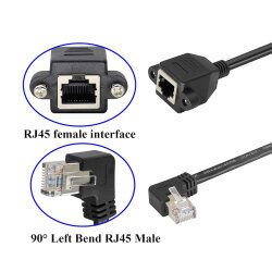 RJ45 Sol Açılı Panel Tipi Ethernet Uzatma Kablosu - 50cm - 2