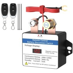 RL-240A-RC 12V 240A LED Ekranlı Uzaktan Kumandalı Akü Kesici Şalter Seti - 1