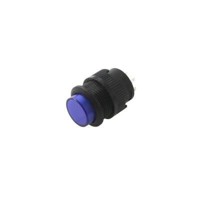 RL16-503B 16MM Plastik 2 Pin Yaylı Buton Mavi - 1