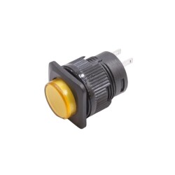RL16-504B 16MM Plastik 2 Pin Yaylı Buton Sarı