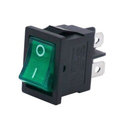 RL3-4 ON-OFF Yeşil Işıklı Anahtar 4-Pin KCD1