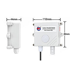 RS-CO2-I20-2-2000P 0-2000ppm Wall-Mounted Carbon Dioxide Sensor - 4-20mA - 2