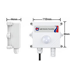 RS-GZ-N01-2-20W 0–200,000 Lux Light Intensity Sensor - RS485 - 2