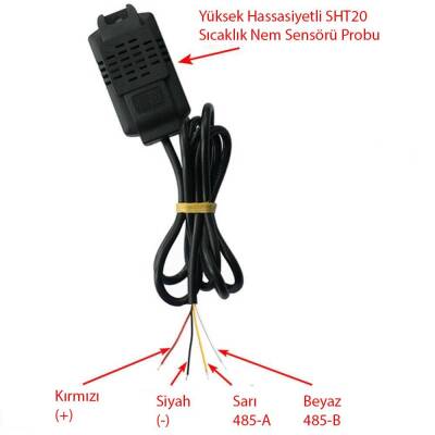 RS485 Yüksek Hassasiyetli SHT20 Sıcaklık Nem Sensörü - 2