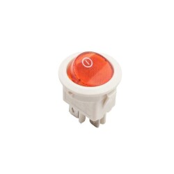 RS601 Spring Loaded 3-Pin ON-OFF Switch - White