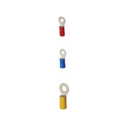 RV 5.5-8 4.0-6.0 mm Yellow Round Type Insulated Cable End 10 Pieces