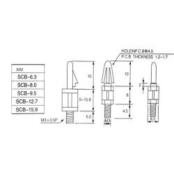 SCB-8 Plastik Tırnaklı Distans - 2