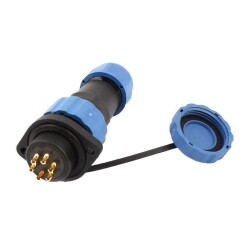 SD16 6 Pin 16mm Waterproof Connector Kit - Flanged Panel Type
