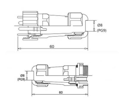 SD16 6 Pin 16mm Waterproof Connector Kit - 3