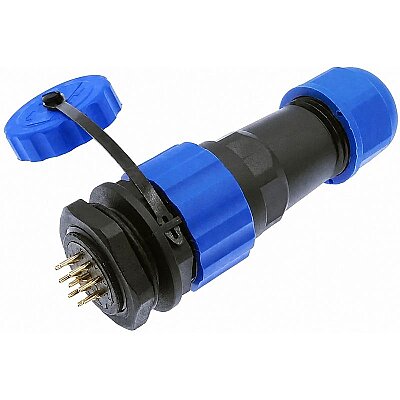 SD20 12 Pin 20mm Su Geçirmez Konnektör Takımı - Panel Tipi - 1