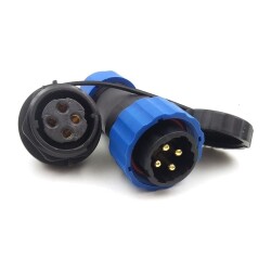 SD20 4 Pin 20mm Waterproof Connector Kit - Panel Type