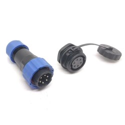 SD20 6 Pin 20mm Waterproof Connector Kit - Panel Type