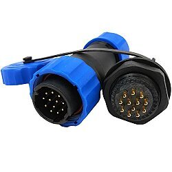 SD20 12 Pin 20mm Waterproof Connector Set - Panel Type - 2