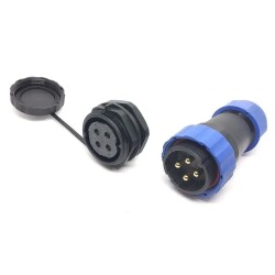 SD28 4 Pin 28mm Waterproof Connector Kit - Panel Type