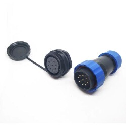 SD28 9 Pin 28mm Waterproof Connector Kit - Panel Type