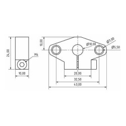 SHF10 10mm Aluminum Shaft Holder - 4