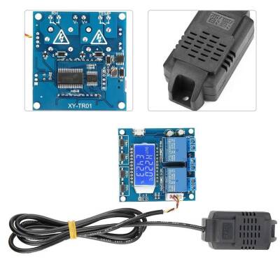 SHT20 Isı ve Nem Kontrollü 2 Kanal Bağımsız Röle Modülü XH-M452 - 2