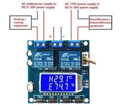 SHT20 Isı ve Nem Kontrollü 2 Kanal Bağımsız Röle Modülü XH-M452 - 4