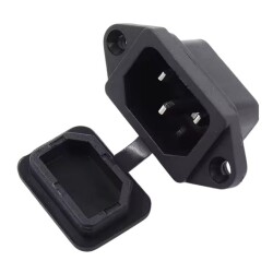 Silicone Covered Male Power Socket Triple Ear