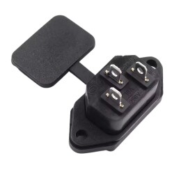 Silicone Covered Male Power Socket Triple Ear - 2