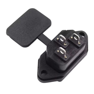 Silicone Covered Male Power Socket Triple Ear - 2