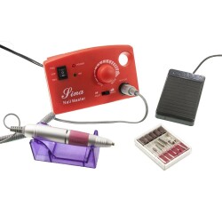 Sina Manicure Pedicure Nail File Set - Red