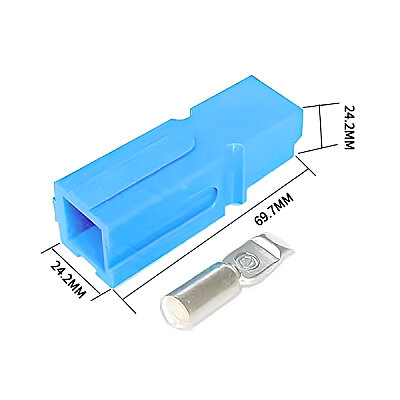 Single 120A 600V Anderson Power Battery Socket - Blue - 2