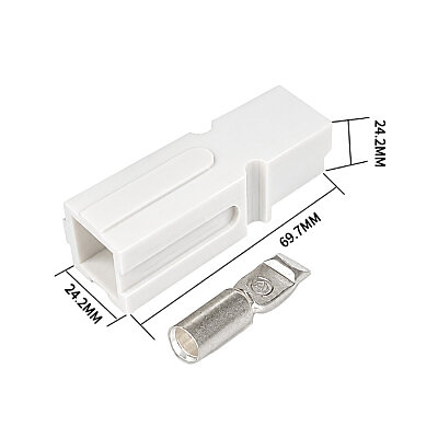 Single 120A 600V Anderson Power Battery Socket - White - 2