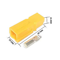 Single 120A 600V Anderson Power Battery Socket - Yellow - 2