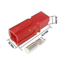 Single 180A 600V Anderson Power Battery Socket - Red - 2