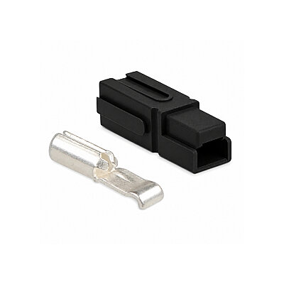 Single 30A 600V Anderson Power Battery Socket - Black - 1