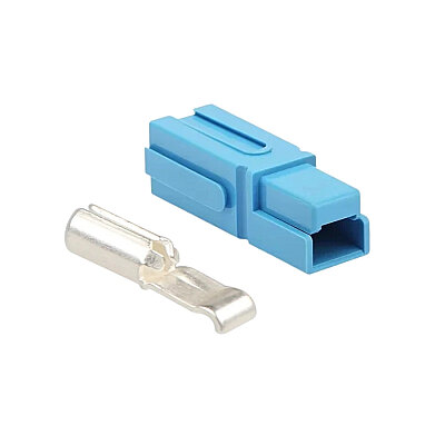 Single 30A 600V Anderson Power Battery Socket - Blue - 1