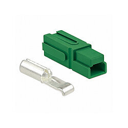 Single 30A 600V Anderson Power Battery Socket - Green