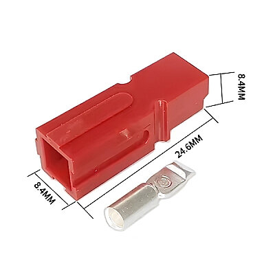 Single 30A 600V Anderson Power Battery Socket - Red - 2