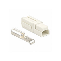 Single 30A 600V Anderson Power Battery Socket - White