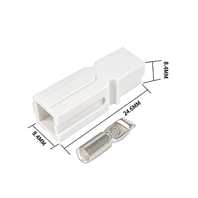 Single 30A 600V Anderson Power Battery Socket - White - 2