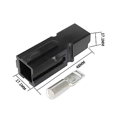 Single 75A 600V Anderson Power Battery Socket - Black - 2
